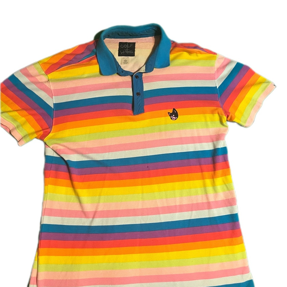 Golf Wang Multicolor Striped Polo Shirt